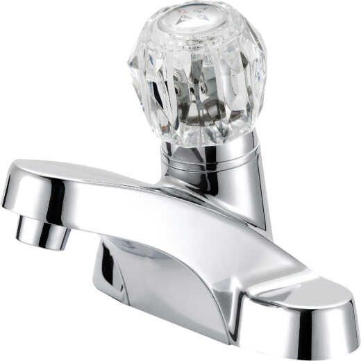 Home Impressions Chrome 1-Handle Knob 4 In. Centerset Bathroom Faucet