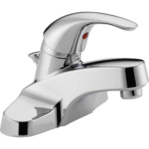 Peerless Choice Chrome 1-Handle Lever 4 In. Centerset Bathroom Faucet with Pop-Up